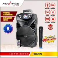 Advance Speaker Portable H801N Wireless Suara Kencang Free Mic Wireless Garansi Resmi 1 Tahun