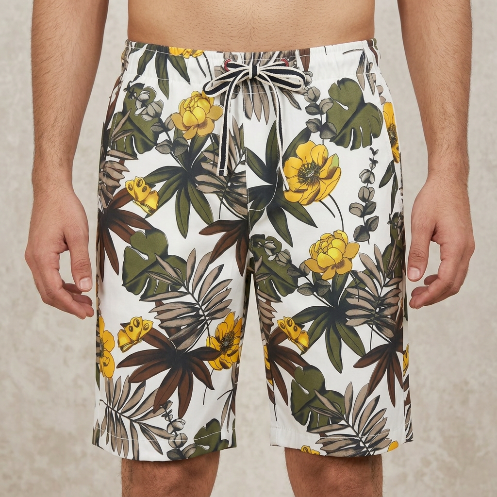 Hashback Summer Shorts for Men - Printed Shorts - High Quality Fabric with Comfortable Waistband