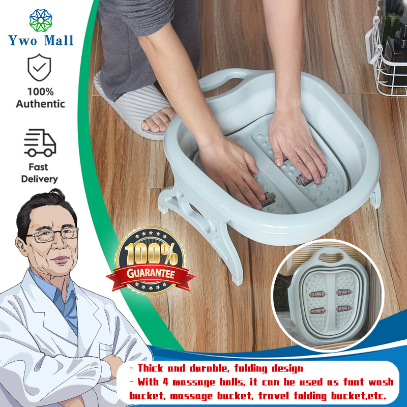 Buy Home Foldable Footbath Plain Foaming Massage Bucket Foot Bath Basin Large Heightening Fording Barrel Reduce Singapore