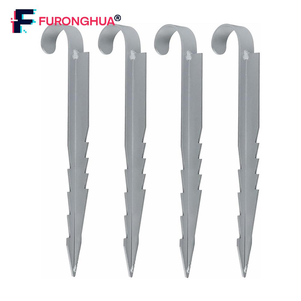 【FURONGHUA】 4PCS Heavy Duty Metal Anchor Kit for Outdoor Swing Gazebo Parts Accessories Fixed Ground Nails 【New product】 ราคา 1,521 บาท*ส่งฟรี