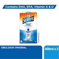 SCOTTS Emulsion Cod Liver Oil Original DHA & EPA 2X400ML