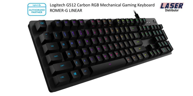 Logitech G512 CARBON RGB Mechanical Gaming Keyboard Romer G LINEAR Singapore