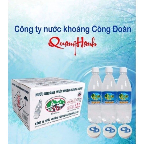 HCM Thùng 20 chai nước khoáng mặn Công đoàn Quang Hanh 500 ml
