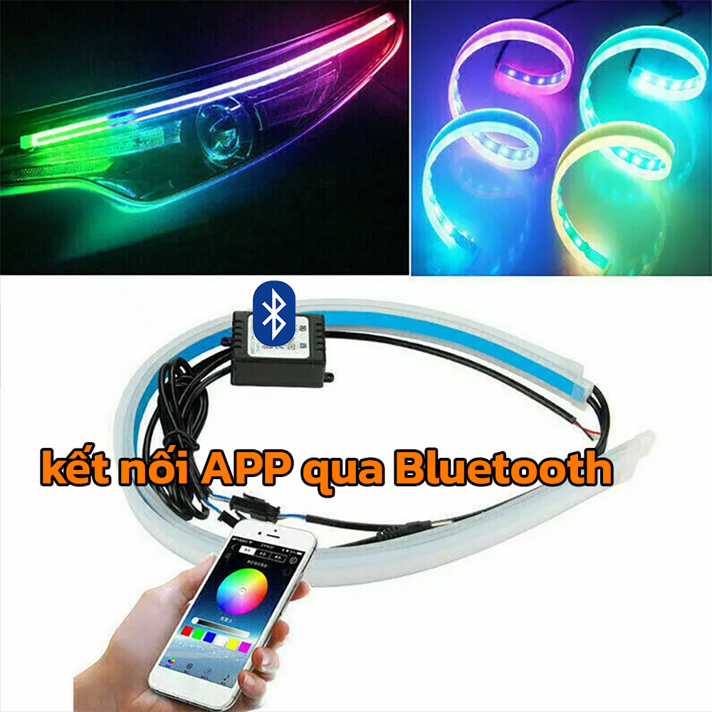 [CHỈNH APP] Bộ Led mí Audi chạy đuổi RGB đa màu chỉnh App - lắp xe máy, ô tô con DC12v - KHÔNG LẮP XE ĐIỆN