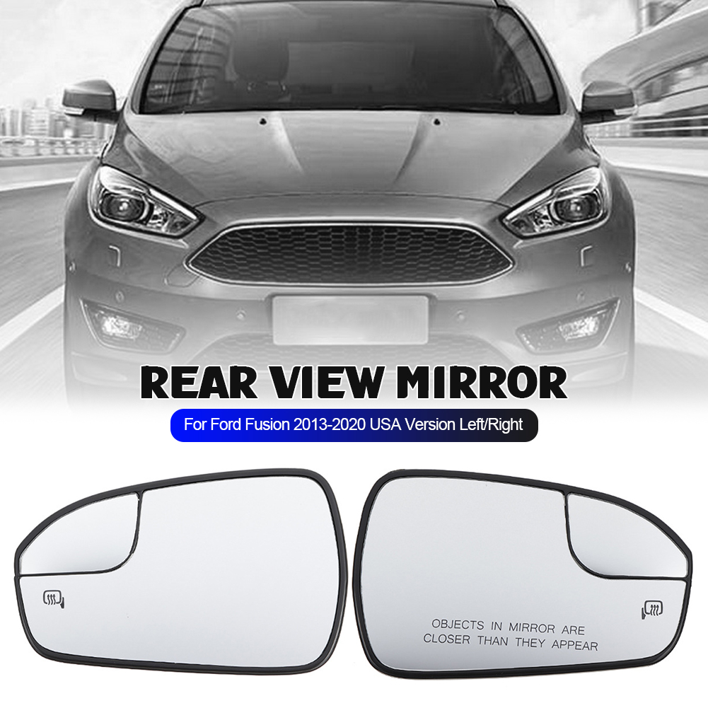 Hittime cửa xe cánh bên được làm nóng gương kính rõ ràng phụ kiện ngoại thất phi cầu để Ford Fusion 2013-2020 phiên bản Hoa Kỳ trái/phải