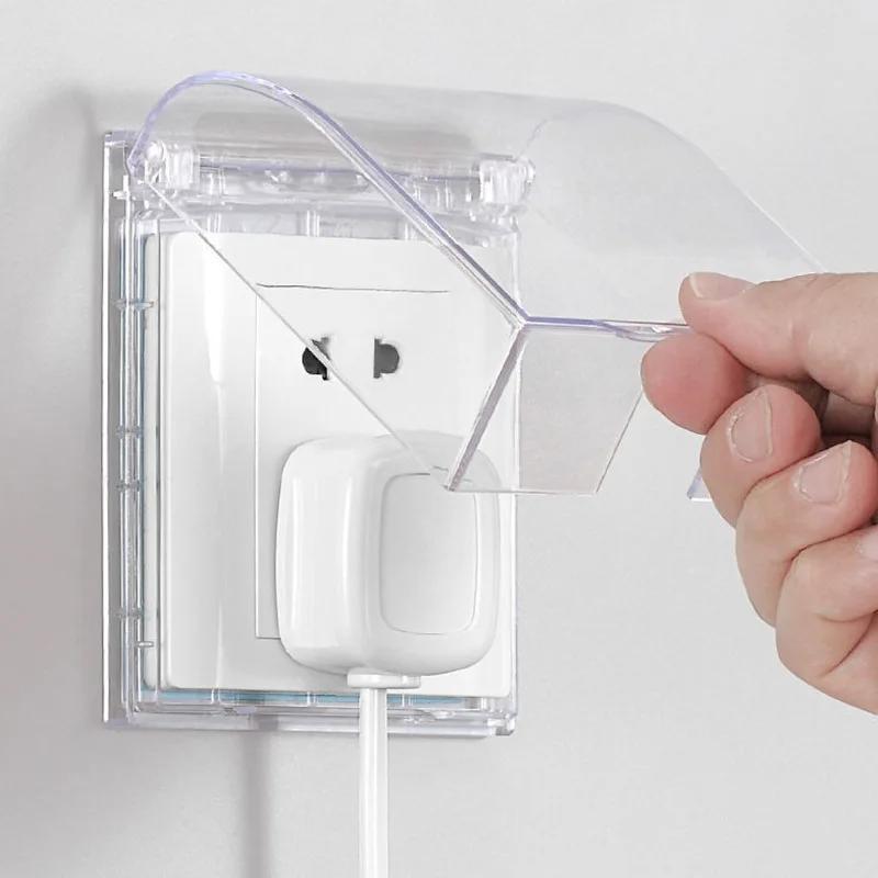Universal 86 Type Wall Socket Waterproof Box Transparent Plate Switch Protection Cover Household Electrical Socket Accessories
