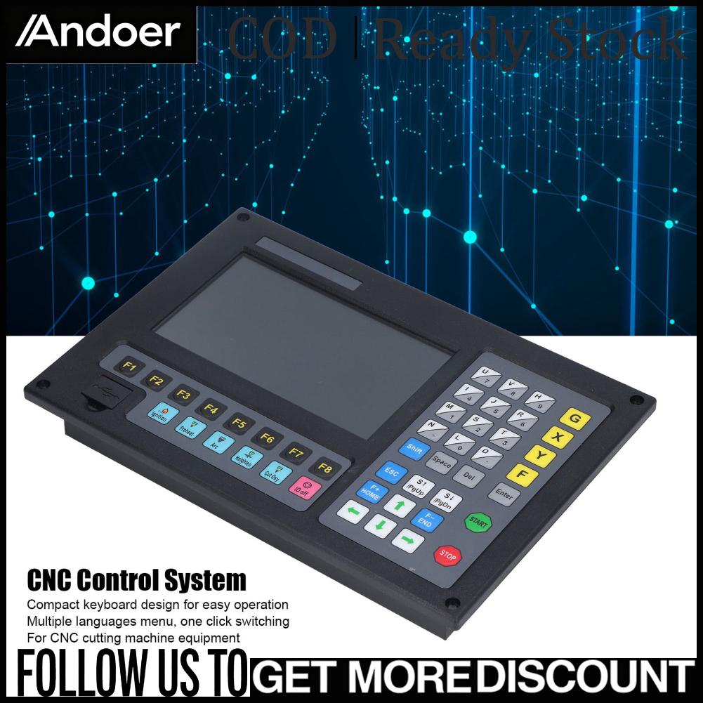 รูปสินค้า Andoer ระบบควบคุม CNC 7in จอแสดงผล LCD 256M Hard Disk ใช้งานง่าย 2 แกน Linkage Controller DC 24V สำหรับเครื่องตัดพลาสม่า