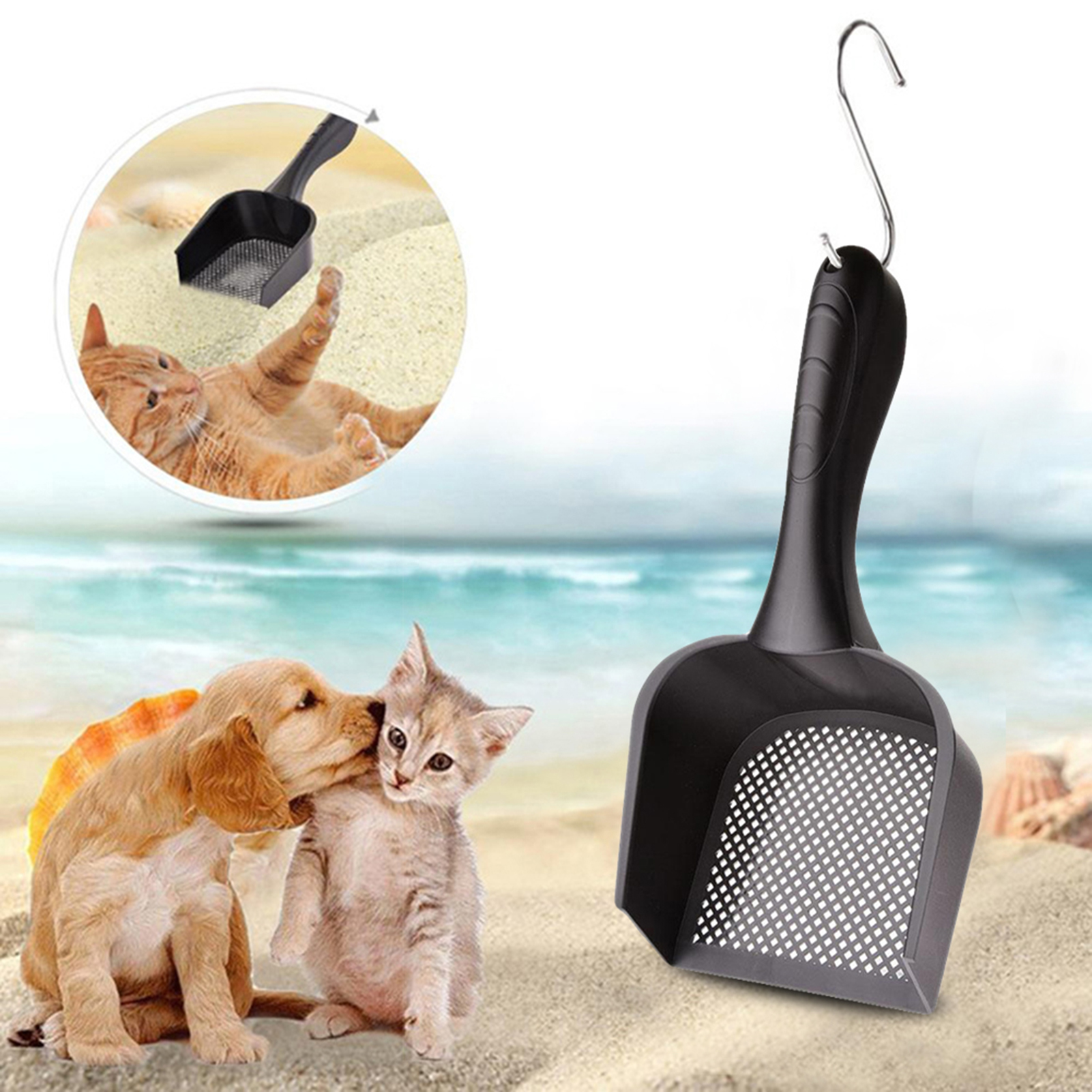 Sand Scoop Safe Portable Sturdy Large Panel Waste Scoop for Street ราคา 40 บาท*ส่งฟรี
