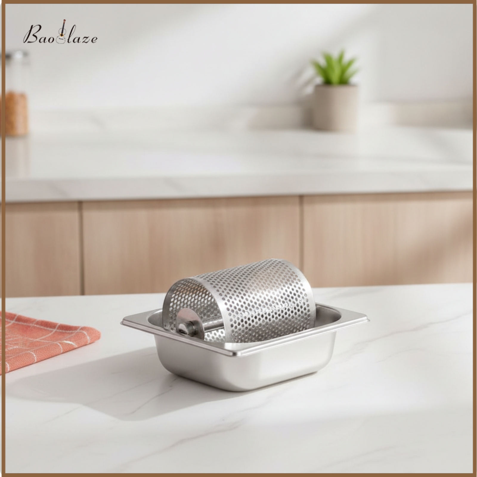 Baoblaze Stainless Steel Butter Roller with Tray Countertop Butter Roller Food-Grade Kitchenware Compact for Home Cooks ราคา 1,915 บาท*ส่งฟรี
