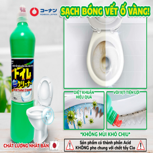 Nước tẩy toilet KOHNAN MITSUEI vệ sinh bồn cầu, sạch vết ố vàng 900ml