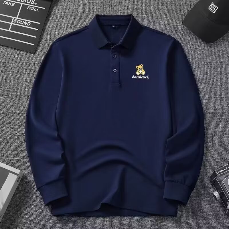 Lansboter áo thun polo áo polo nam áo thun có cổ áo có cổ Áo thun dài tay nam cao cấp có ve áo áo sơ