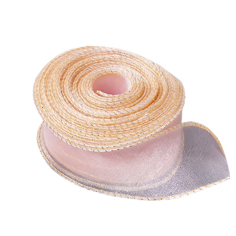 TONYOOG 10 Yards Length Organza Ribbon Wired Design 4cm Width Solid Color Ribbon Craft Ribbon Satin Texture Fishtail Ribbon Flower Bouquet