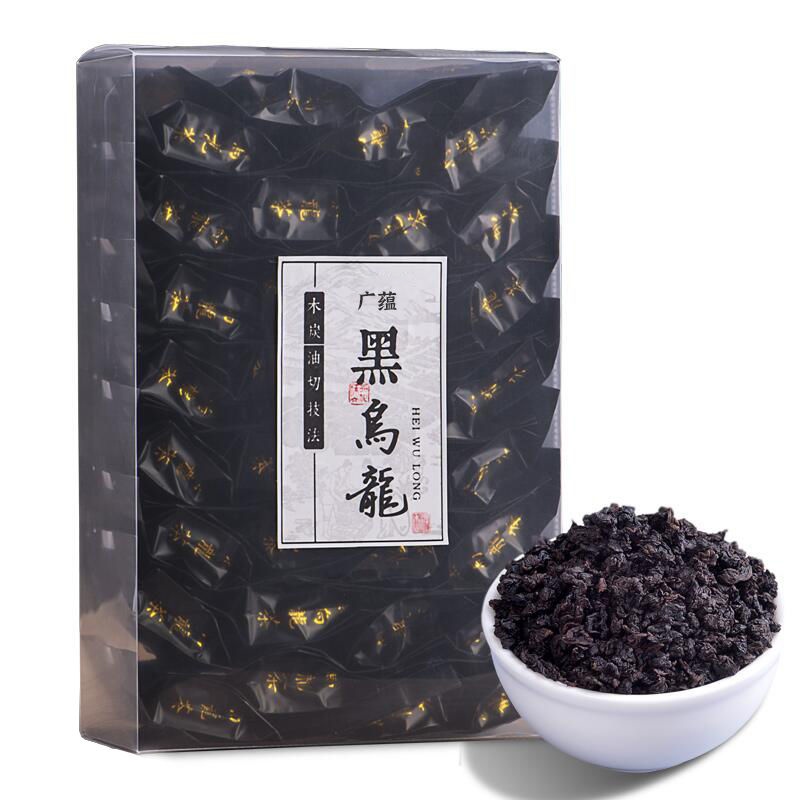 Black oolong tea charcoal technique tea polyphenol oil cut black oolong strong flavor oolong tea tea