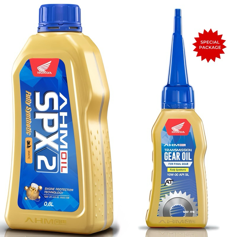 PAKET SPESIAL OLI SPX2 0.8ml special package oil spx2 800ml & gardan oil spx2 Harga 18,700 rupiah*Gratis Ongkir