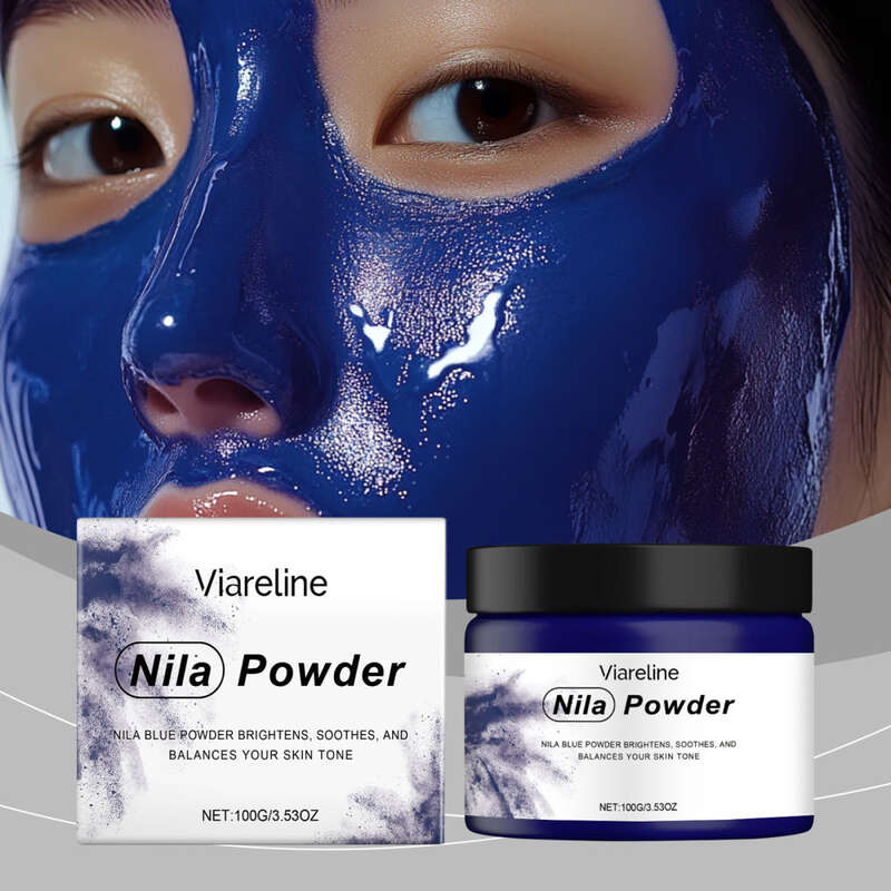 Bột Nila Blue sáng, và cân bằng tông màu da của bạn, mặt nạ dạng bột làm sạch dịu nhẹ, dưỡng ẩm tự nhiên, cải thiện kết cấu da.