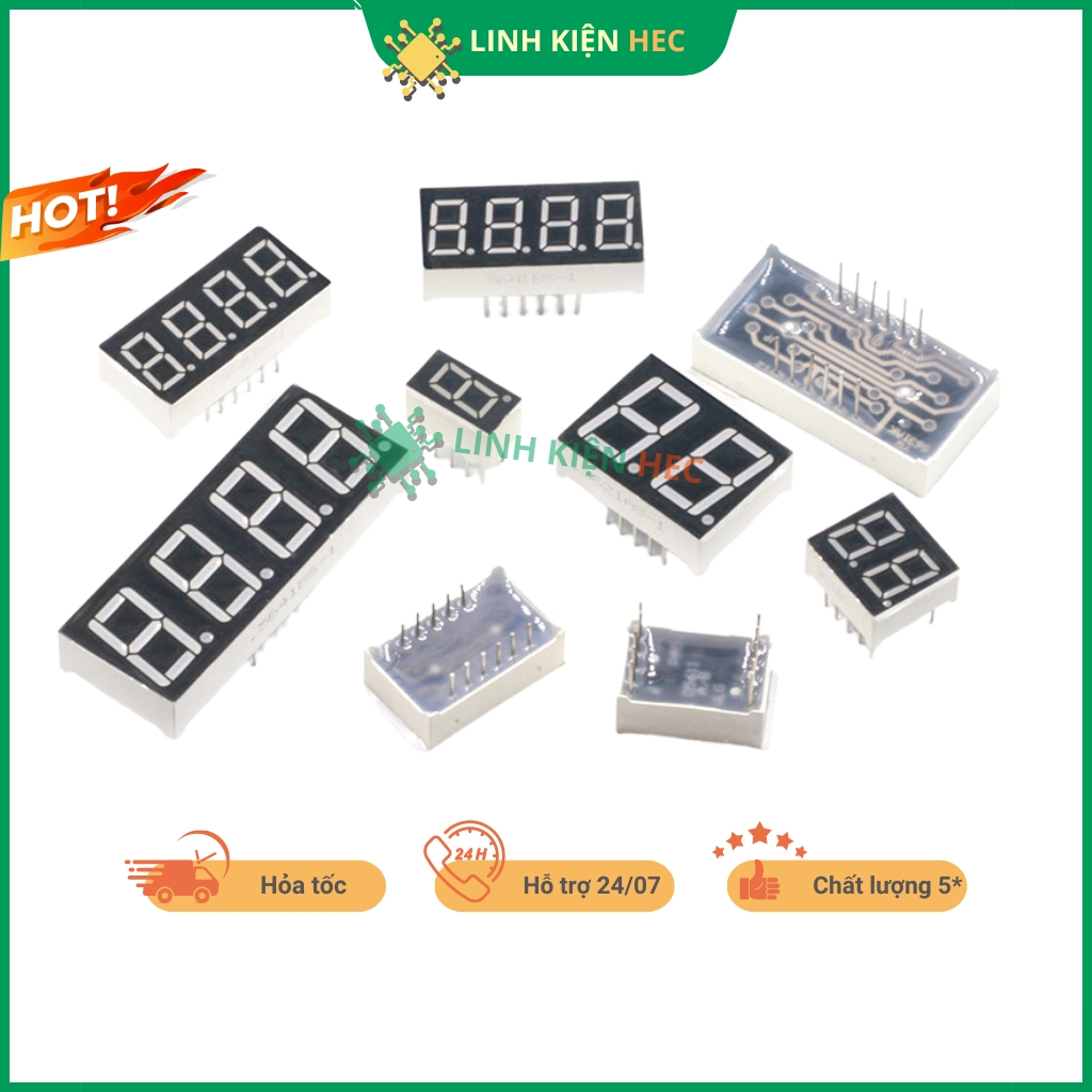 Led 7 thanh 0.28 inch màu đỏ đầy đủ các loại chính hãng linh kiện hec