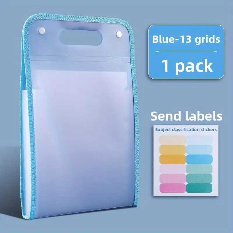 13-Layer Handle Waterproof Folder File Portable File Expanding Send Labels Folder with Handle