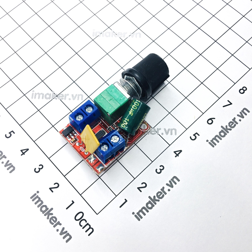 Mạch điều khiển tốc độ động cơ mini 5a 90w pwm dc-dc 4.5v-35v 12v 24v