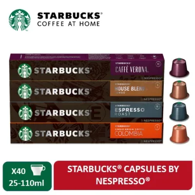 Starbucks by Nespresso Coffee Capsules/ Coffee Pods Assorted Flavours (Bundle of 4) [Expiry Apr-Jun 2022]