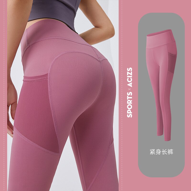 Women's Pants with Pockets Capri Pants Nine-point Leggings Sports Girls Fitness Pants Belly Control Jogging Leggings Women's Fitness Pants - 2