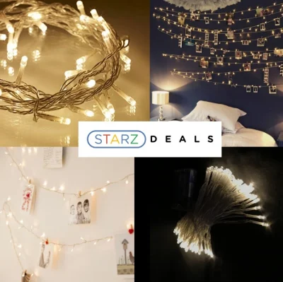 [ Starzdeals ] 3/5/10/20 Meter Battery Operated Splash Proof Led Party Wedding Birthday Festive Christmas Decoration Party Fairy String Lights - Warm White
