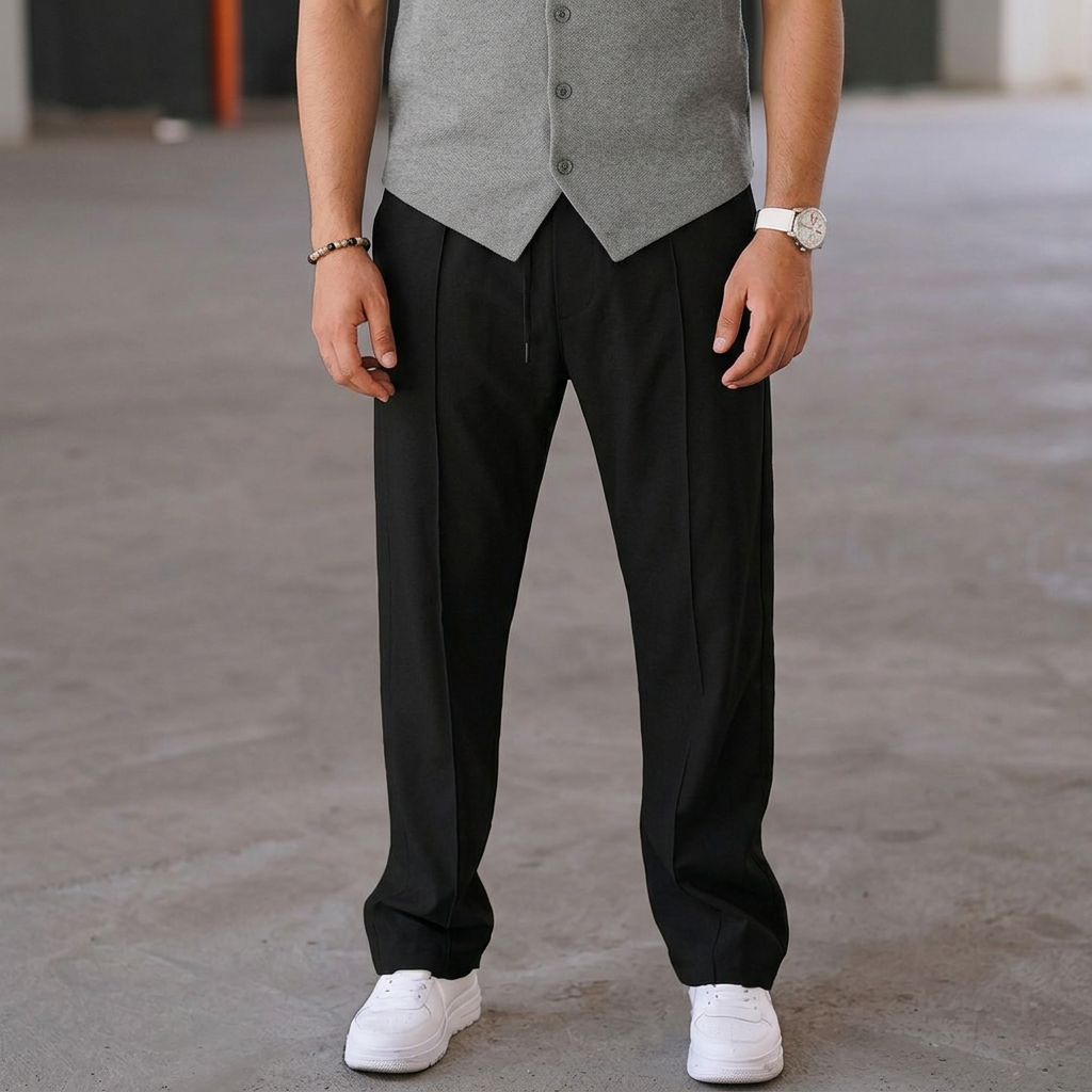 SB Trader Summers Baggy Trousers For Men - Pleated Men Trousers - Plated Trousers For Men - Loose Fit Trousers For Boys- Summers Terry Fabric