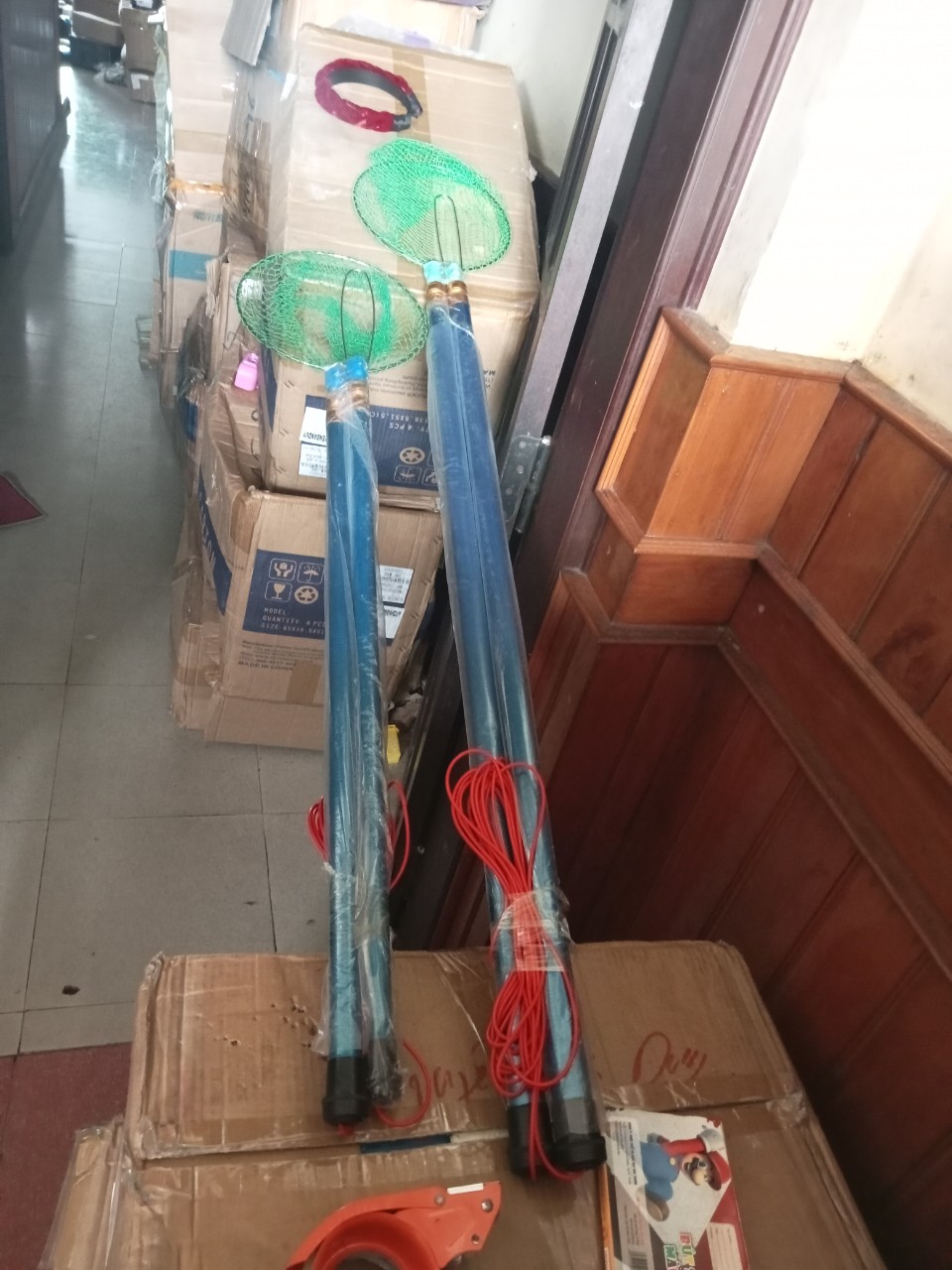 [Rẻ vô địch] CẦN VỢT CÁ RÚT SIÊU BỀN- NHẸ 2.5M . ĐẦY ĐỦ PHỤ KIỆN .