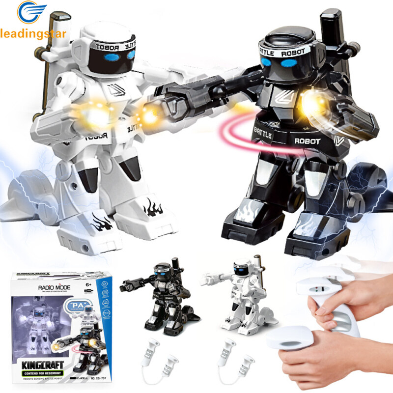 LEADINGSTAR Giao Hàng Nhanh 2 Chiếc Robot Tập Đấm Bốc Đồ Chơi Robot Chiến Đấu Thông Minh Điều Khiển Từ Xa 2.4G Có Âm Thanh Nhẹ Cho Trẻ Em Quà Tặng