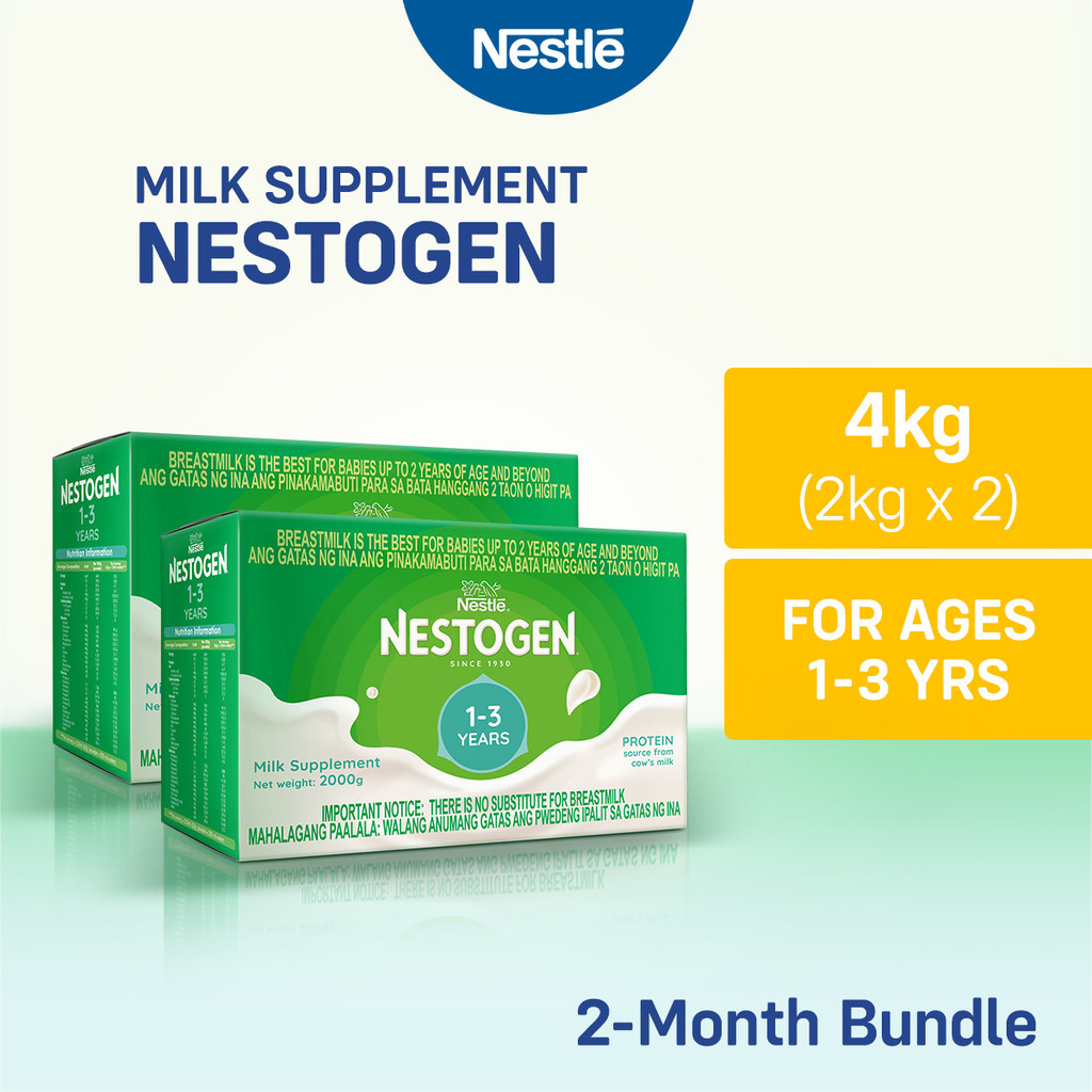 NESTOGEN Stage Three Milk Supplement Powder for Children 1-3 Years Old 4kg (2kg x2)
