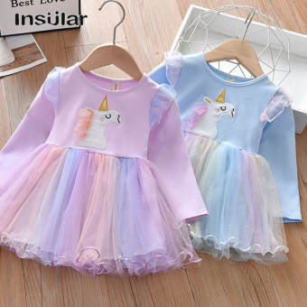 Insular Váy bé gái  váy công chúa phong cách mới, váy lưới bé gái phong cách Hàn Quốc, váy trẻ em phong cách trẻ em