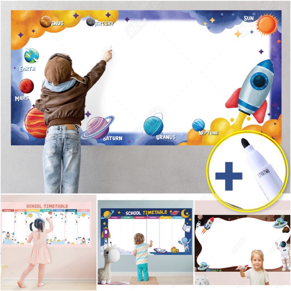 Decal bảng dán tường, viết bằng bút lông, nhều kích thước, Nhiều mẫu thiết kế đẹp decal cho bé