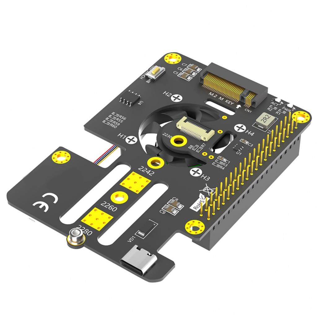 Đa năng dài NVMe ssds bo mạch mở rộng M.2 NVMe để PCIe adapter với quạt làm mát và tự động đổi màu LED