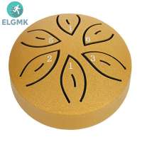 ELGMK กลองเหล็กแบบพกพากลองฝนกลองมือกลองเครื่องเคาะเครื่องดนตรี3นิ้ว6โน้ตสำหรับโยคะสมาธิของเล่นดนตรี