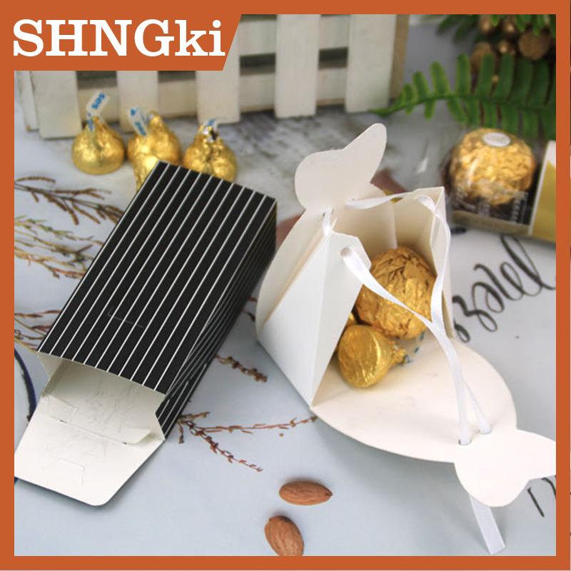 SHNGki 20 cái lốc cô dâu và chú rể váy cưới kẹo Hộp quà tặng Túi tự làm trang trí đám cưới