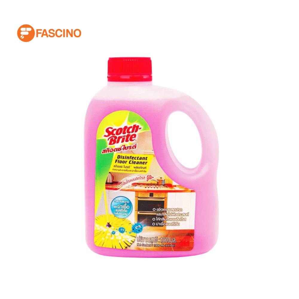 SCOTCH BRITE Liquid Cleaning General Surface น้ำยาทำความสะอาดพื้นและฆ่าเชื้อแบคทีเรีย กลิ่นโรแมนติกโรส (1,000ml.) ราคา 135 บาท*ส่งฟรี