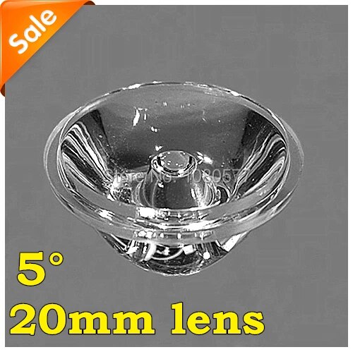Xu hướng phổ biến 100 cái/lốc, ống kính đèn LED chiếu điểm, 20mm 5 độ, ống kính Trần, tròng kính trong suốt phẳng, 100% Thương hiệu andfree tàu