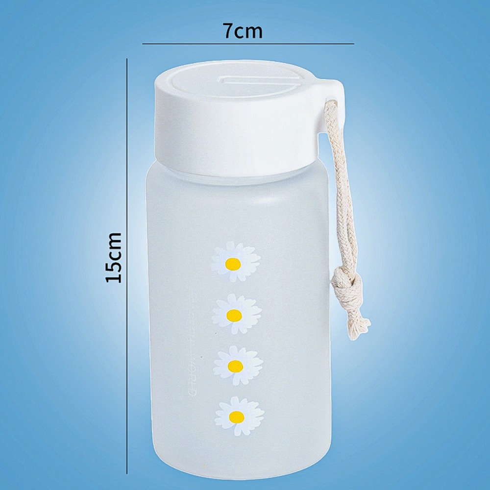 LALAIKE 500ml Chai nước Chú gấu nhỏ Hoa Cúc Cốc uống nước Dễ thương Trong suốt Cốc trà thể thao Học sinh nam nữ - 7