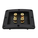 BJ🔩🔧🔗 1 cặp loa đồng nguyên chất kết nối mảnh bốn cột đôi âm thanh tự làm hộp nối âm thanh mảnh thẳng đồng dày