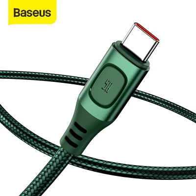 Baseus USB Cable 5A PD Fast Charging Type C Cable for Samsung S20 Huawei P30 Cable USB C Cable for Xiaomi iPad Pro Type C Cable