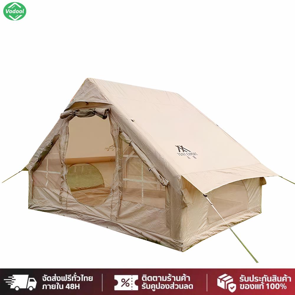 [Vktech Park City] 300D Oxford Cloth Waterproof & Windproof Blow Up Tent W/ Hand Pump Inflatable Waterproof Tent for Camping Picnic Garden ราคา 10,570 บาท*ส่งฟรี