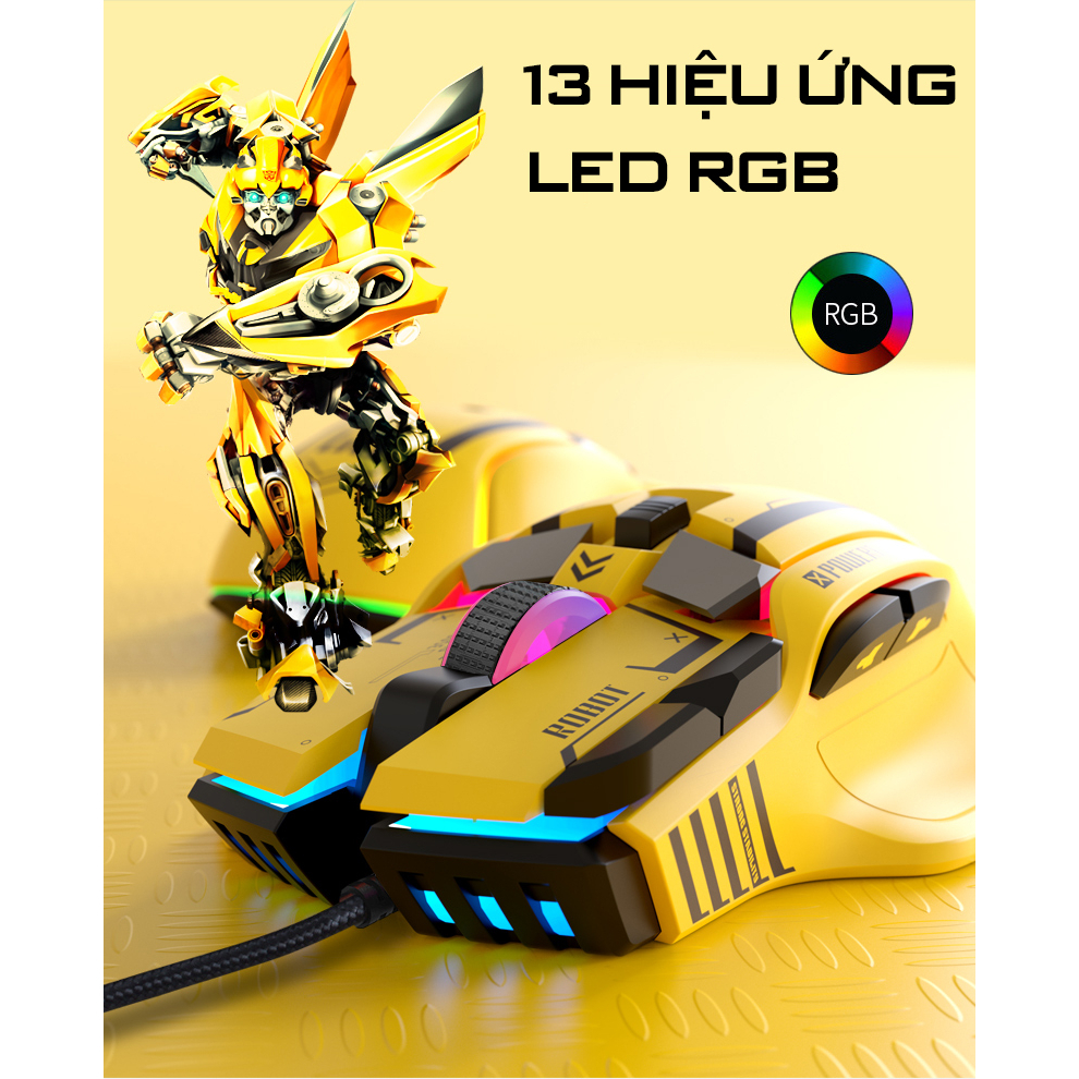 Chuột Gaming Có Dây Cao cấp G6 Transformers - DPI 12800 siêu khủng