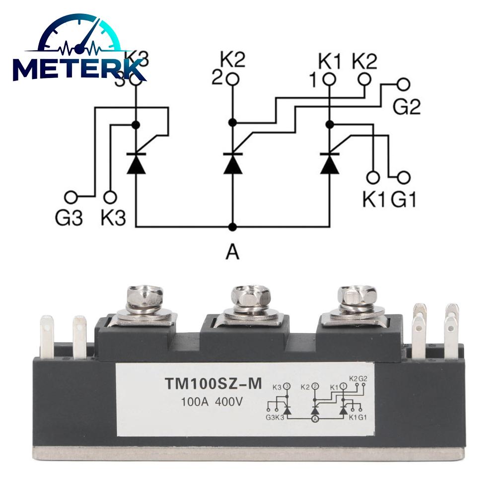 Meterk Mô-đun điốt chỉnh lưu Vỏ ABS Hiệu suất ổn định 100A Đế đồng đỏ TM100SZ‑M Mô-đun thyristor chỉnh lưu điốt chỉnh lưu 400V để điều khiển động cơ Giá 604,000 Đồng*Miễn phí vận chuyển