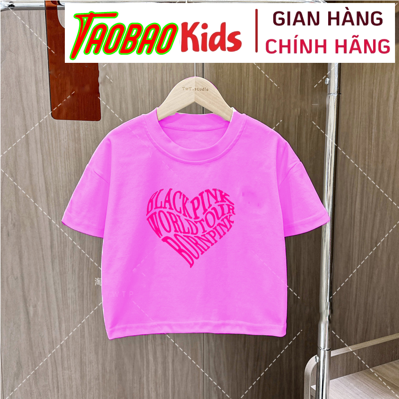 áo croptop cho bé gái 10 tuổi-15 TUỔI BLACKPINK croptop 
cho bé TAOBAOKIDS