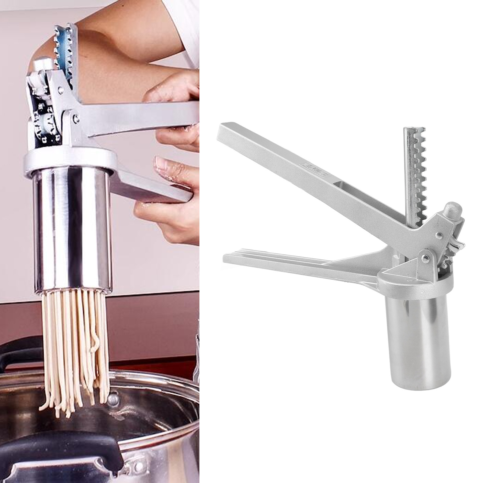Dụng cụ làm mì ống thủ công Thép Không Gỉ Mày làm sợi mì Với 7 Noodle Hướng Dẫn Sử Dụng Máy ép mì hỗ trợ nhà bếp Mì Phụ Kiện Cho Spaghetti Lasagne Fettuccini Tagliatelle