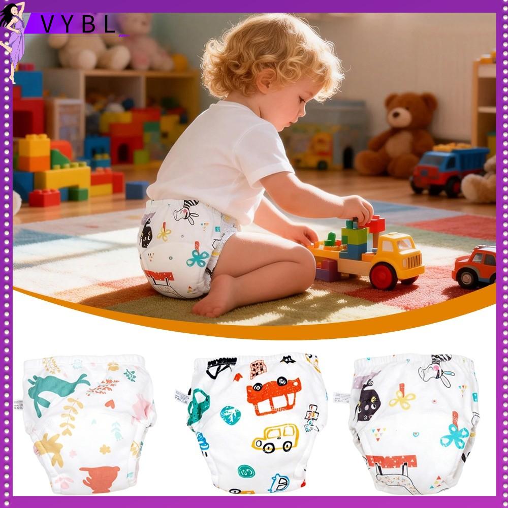 VYBL Bông Quần tập cho bé Chống thấm nước Thoáng khí Quần tã Mềm mại Có thể giặt Đồ lót trẻ em Sử dụng cho trẻ  biết đi