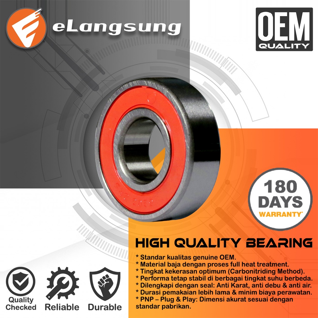 Bearing Wheel Rear Sprocket Drum 6203 BERGARANSI 180 Hari - eLangsung Harga 9,310 rupiah*Gratis Ongkir