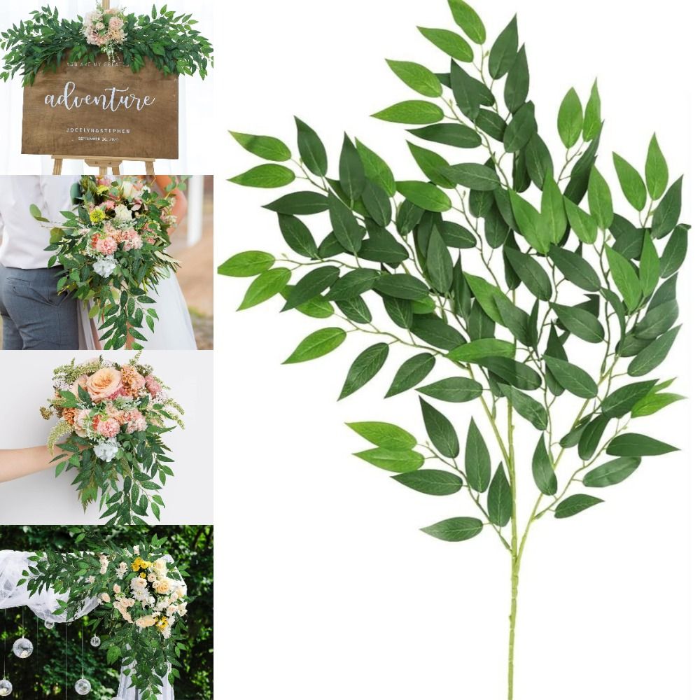 CHTM32 Luminous Simulated Jujube Leaf Multi-color Ornaments Green Plant Branches Artificial Green Plant Party