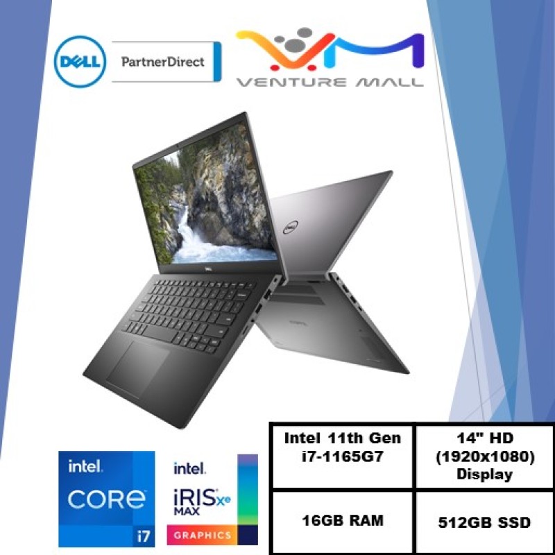 New 11th Gen (READY STOCK) New Vostro 14 5402- i7-1165G7/Win 10 Pro/ Iris® Xe Graphics /16GB RAM/512GB SSD/3yrs onsite warranty