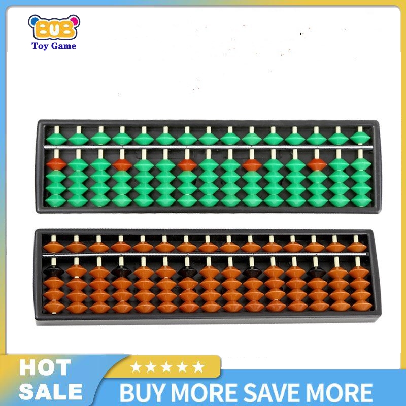 TOY Kids 15 Digits Abacus Arithmetic Calculating Tool Math Teaching Aids
