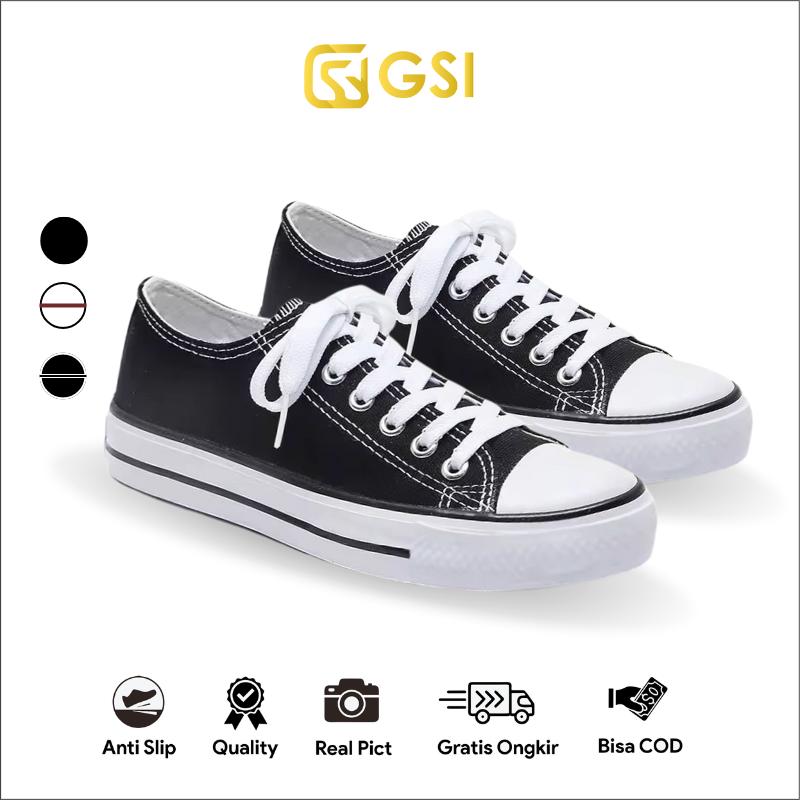 Gudang Sepatu Id Denta Low 1343 Sepatu Canvas Model Low Sneakers Wanita Casual School 37-41 Harga 65,000 rupiah*Gratis Ongkir